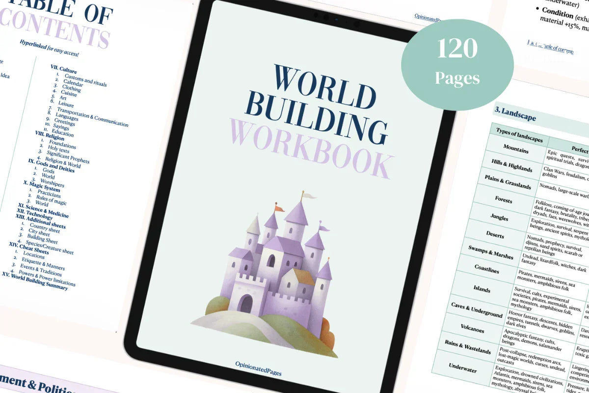 Updated Worldbuilding Workbook for Fantasy Writers (freebie inside!)