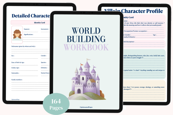 Ultimate Fantasy Writer Bundle : Character Sheets & Worldbuilding Workbook (freebie inside!)