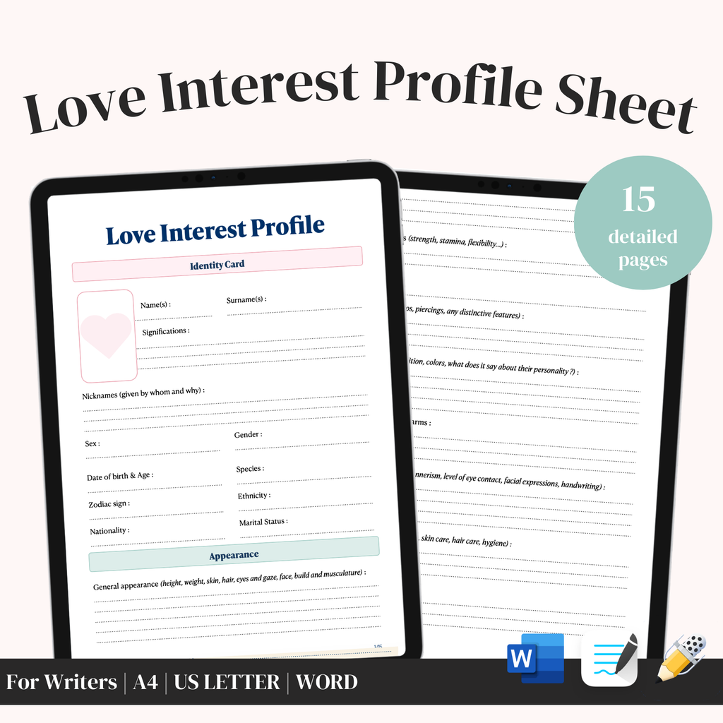 Love Interest Character Sheet