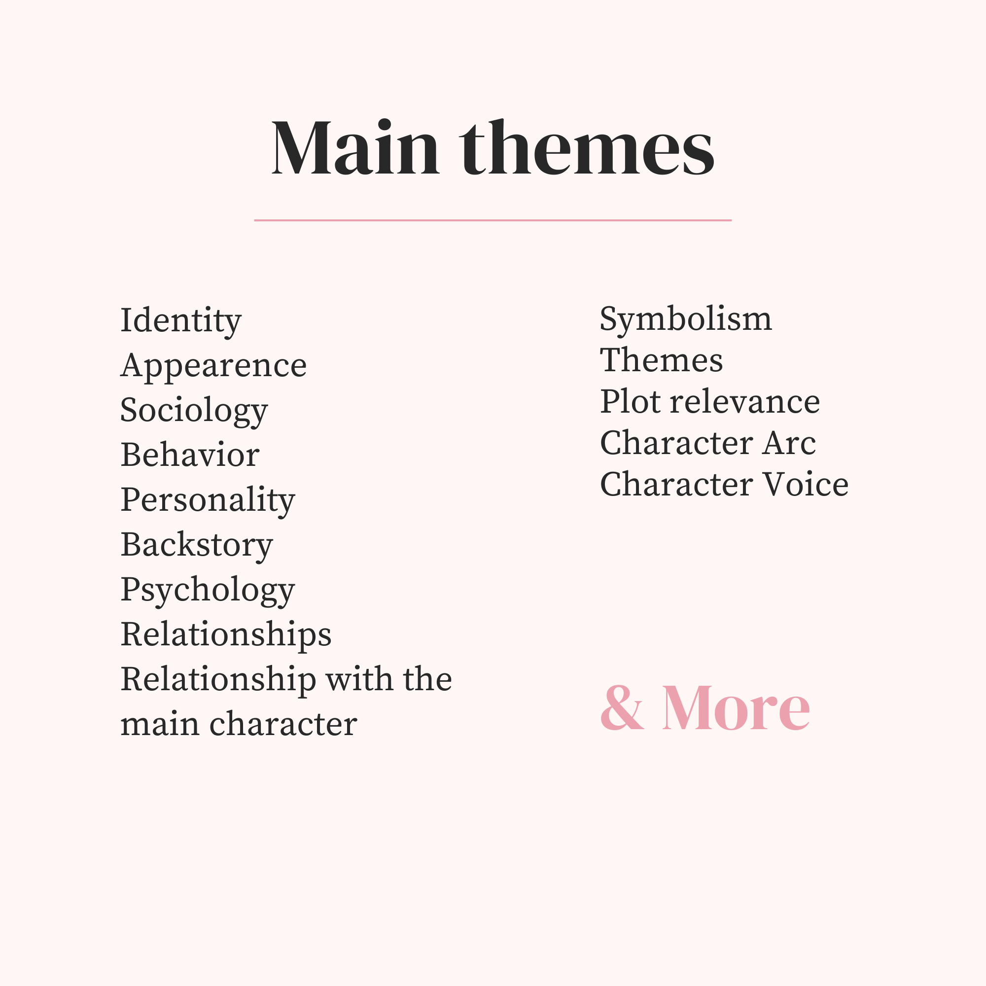 Love Interest Character Sheet