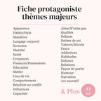 Lot Fiches Personnages