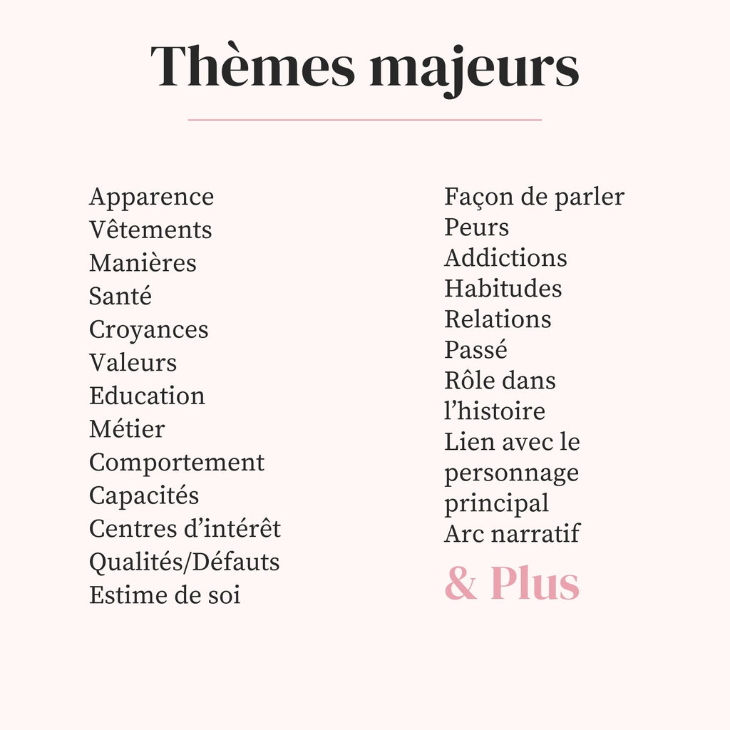 Fiche Personnage Secondaire