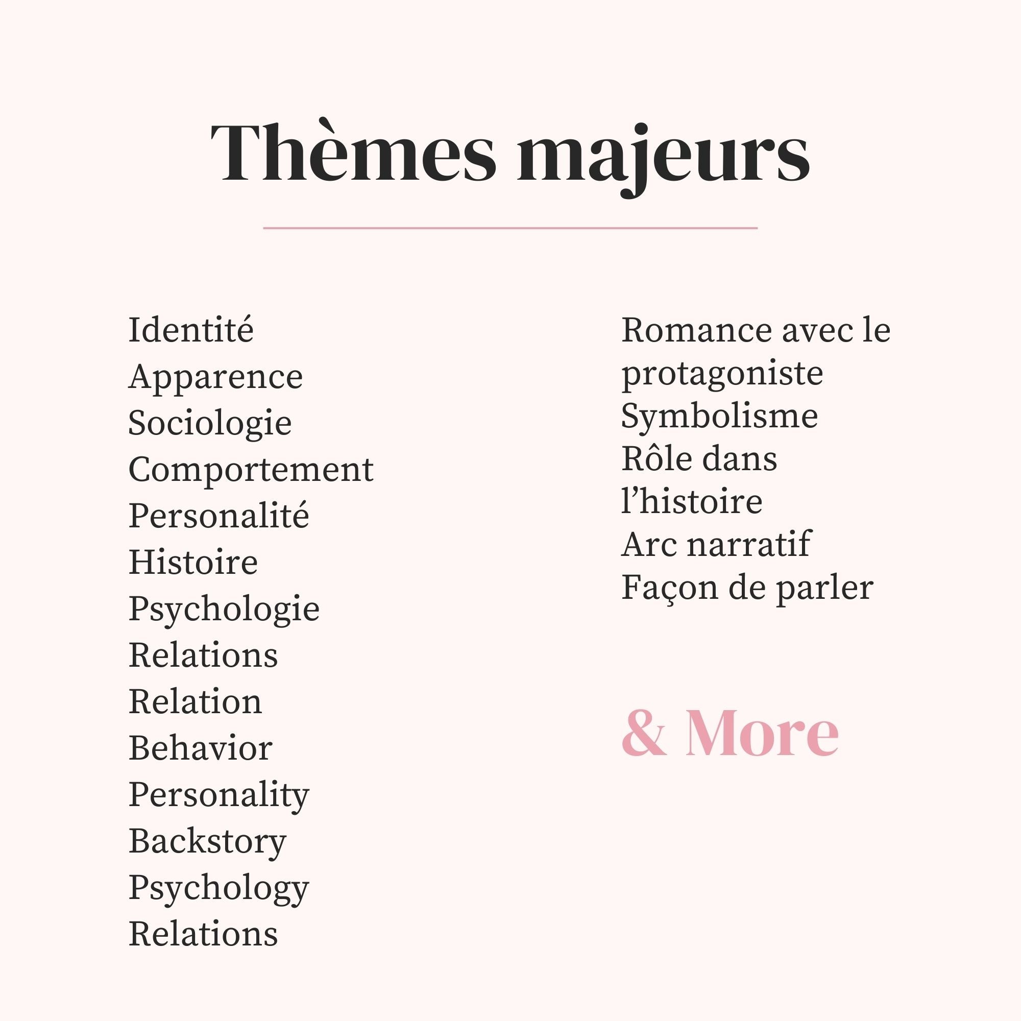 Fiche Personnage Amoureux