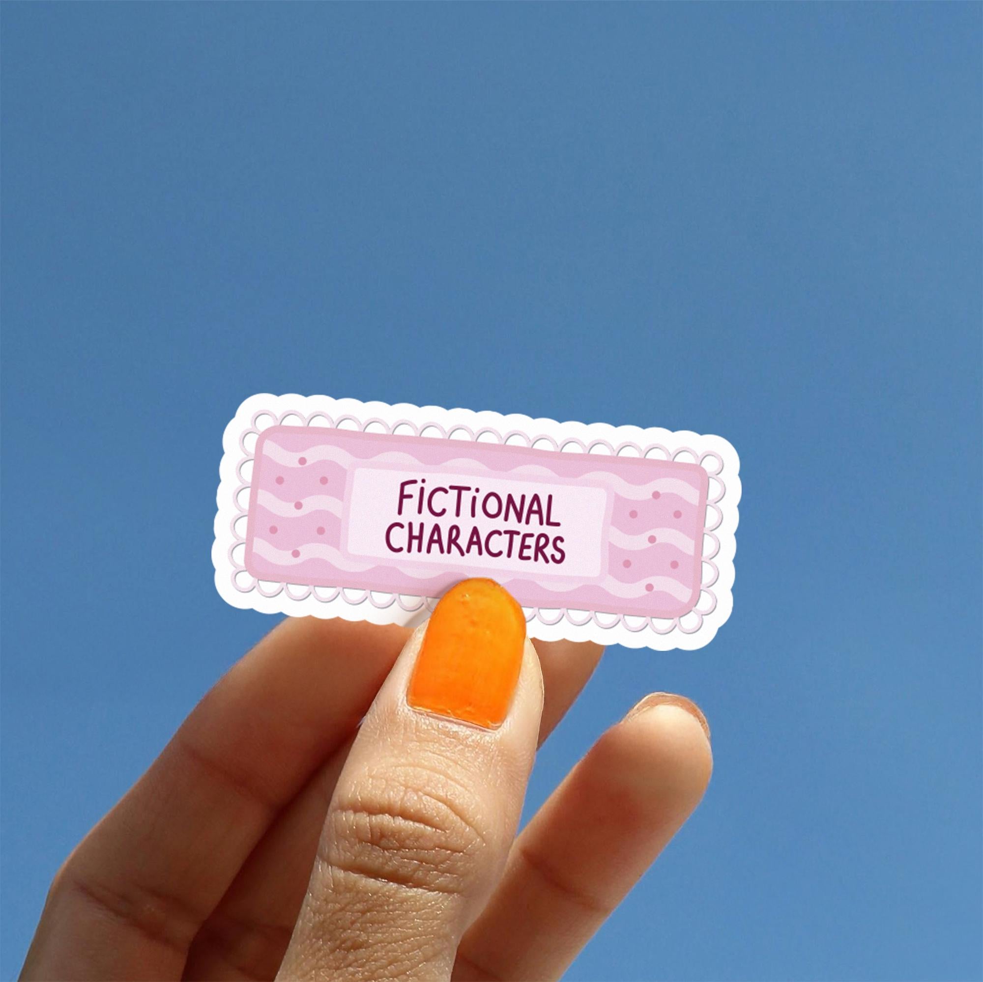 Fictional characters Band-Aid Bookish Sticker