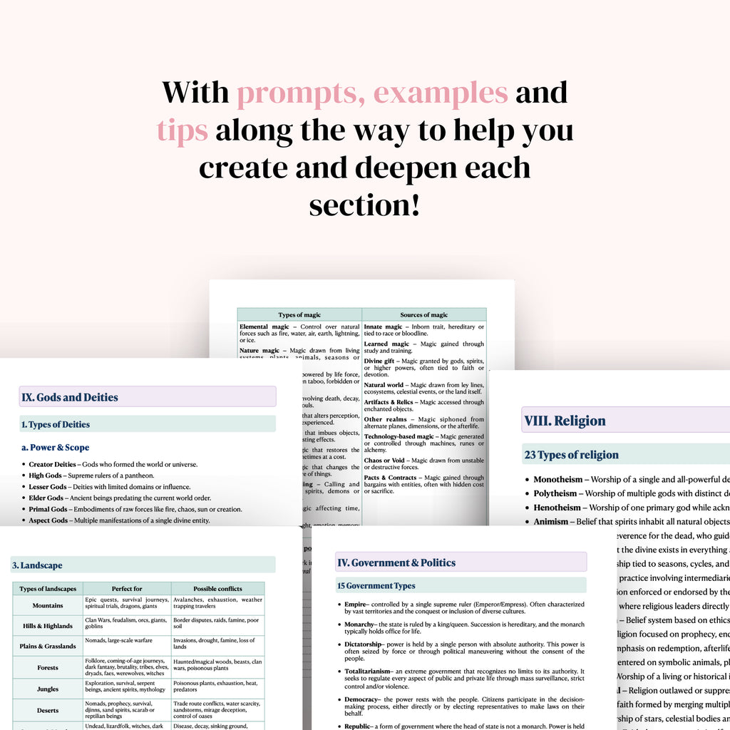 Fantasy WorldBuilding Workbook (120 Pages)