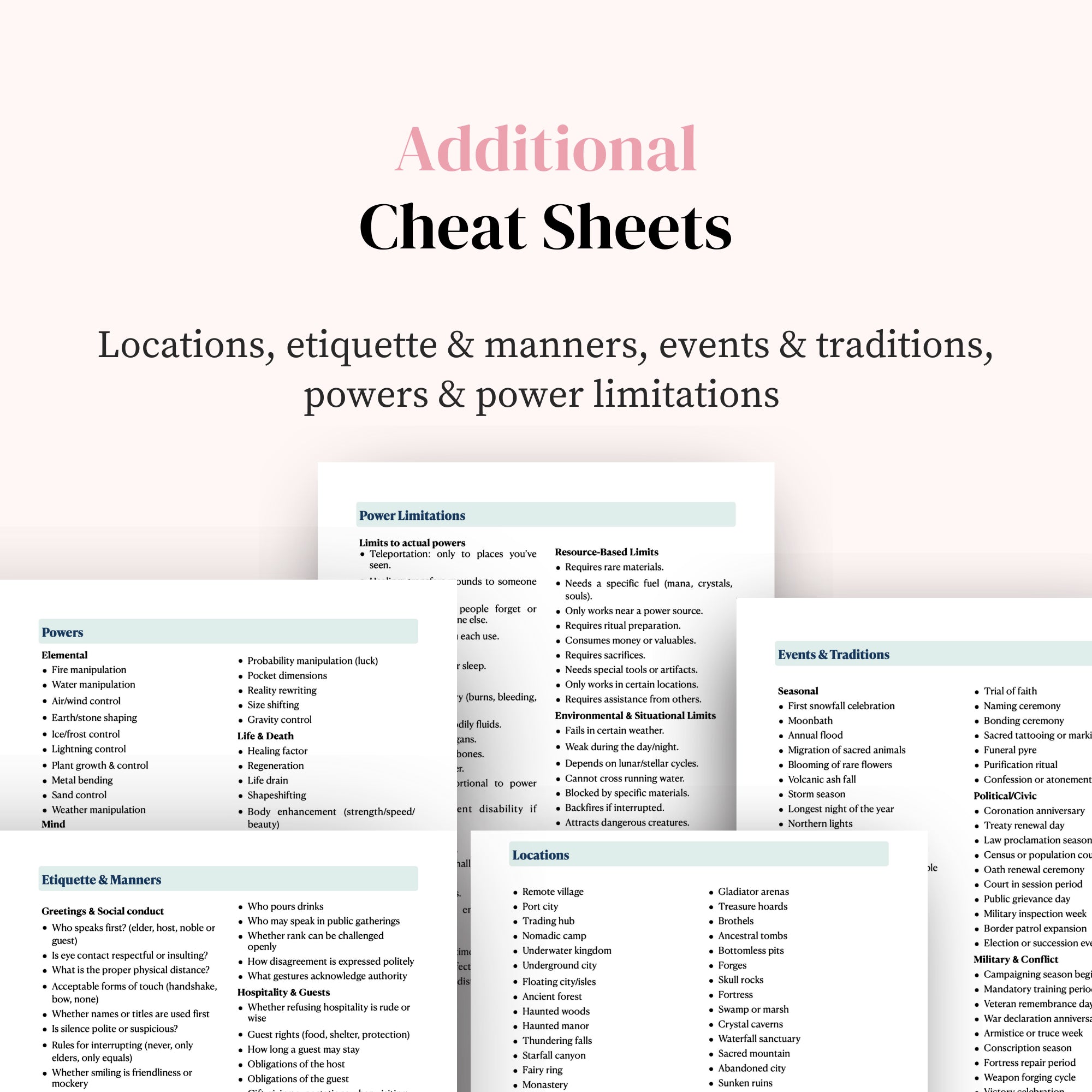Fantasy WorldBuilding Workbook (120 Pages)