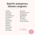 Lot Fiches Personnages