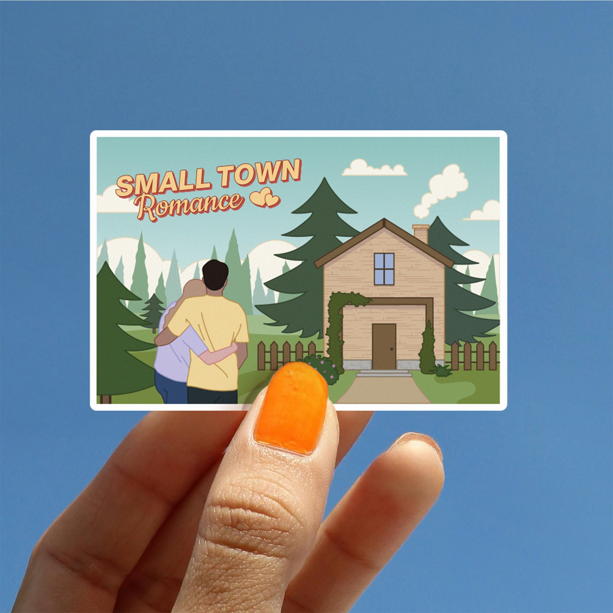 Small Town Romance Trope Sticker