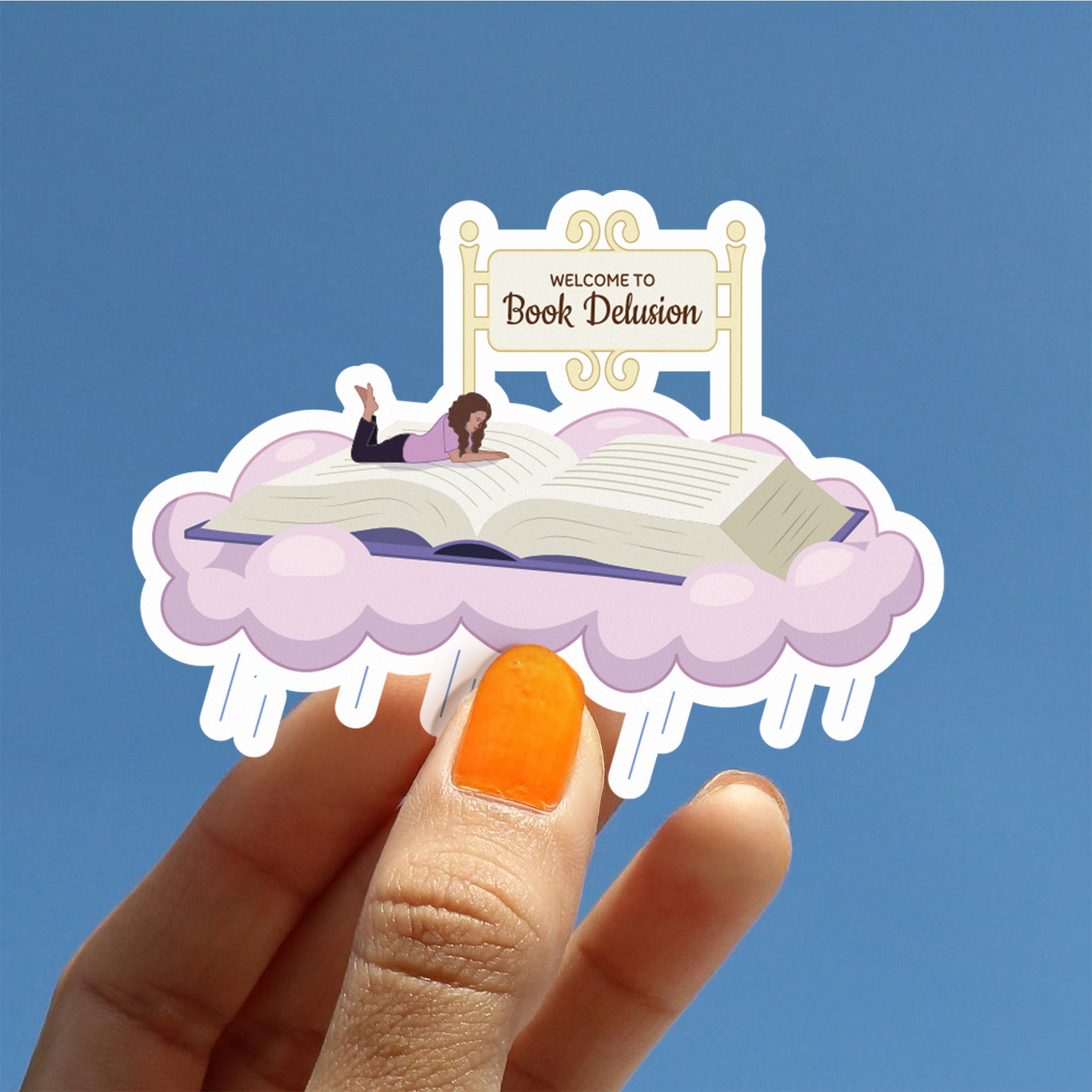 Welcome To Book Delusion Sticker