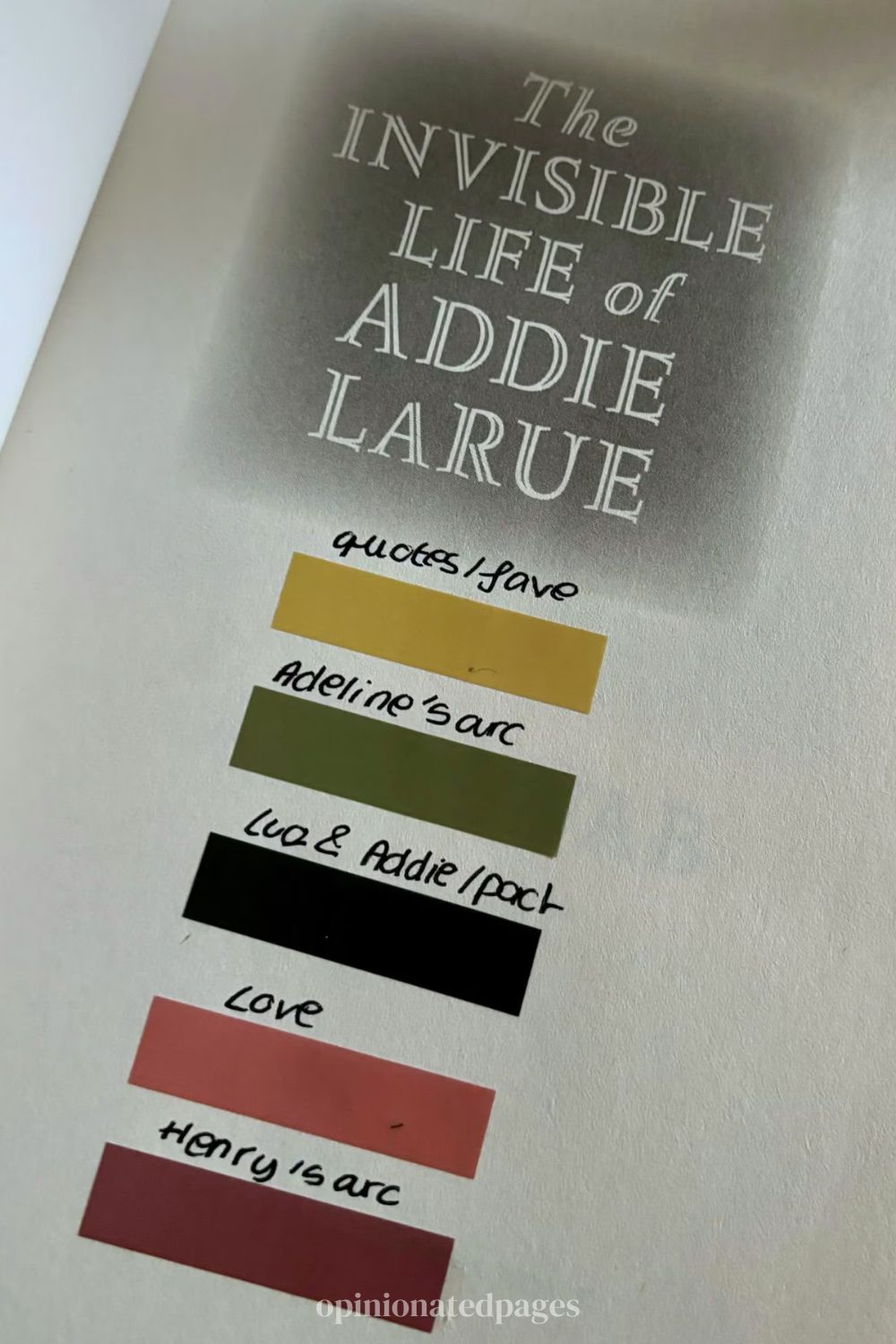 La vie invisible d'Addie Larue (annotée) | Livres annotés | Livres personnalisés | Cadeau pour amoureux des livres | VE Schwab | Booktok