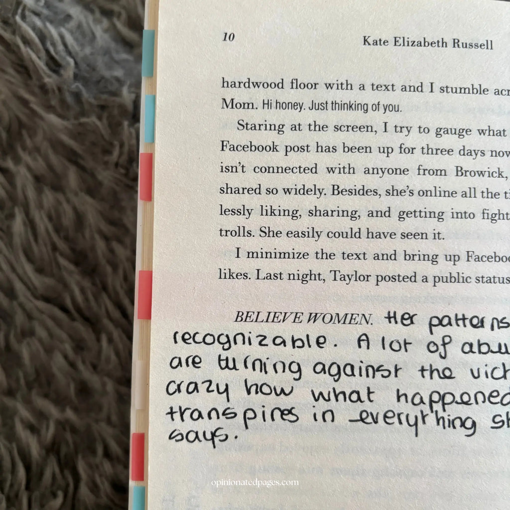 My Dark Vanessa Annotated Book