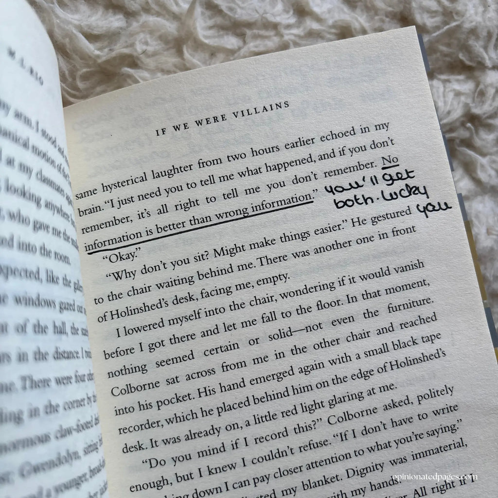 If We Were Villains Annotated Book