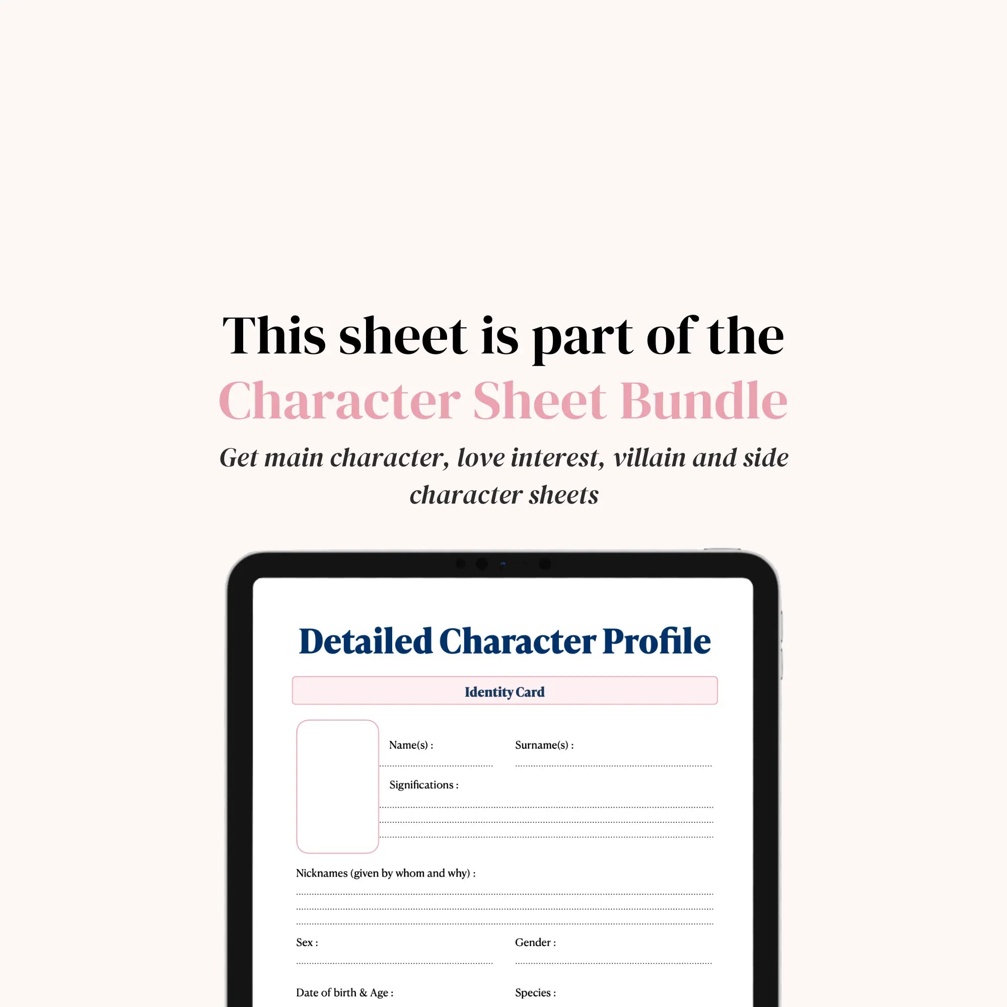 Villain Character Sheet